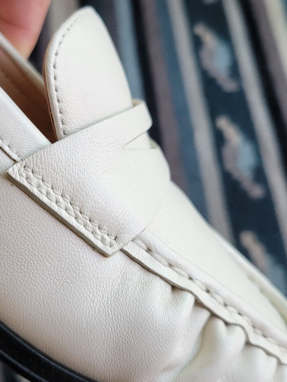 EUC! J. Crew White Leather Maison ruched loafers size 7 - Picture 11 of 11